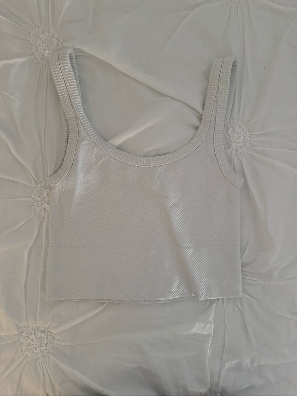 White Ribbed Tank - Picture 2 of 2